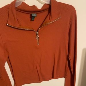Burnt Orange Crop sweater